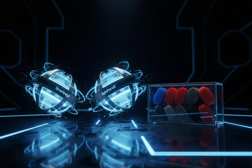 SpinForcE DUO PACK – 2 futurisztikus labda + állkapocs erősítő